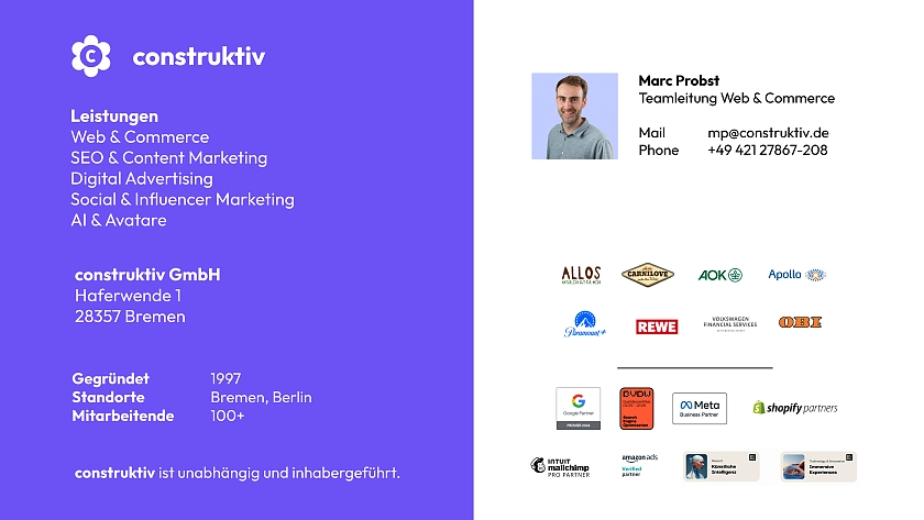 Kurzprofil construktiv GmbH