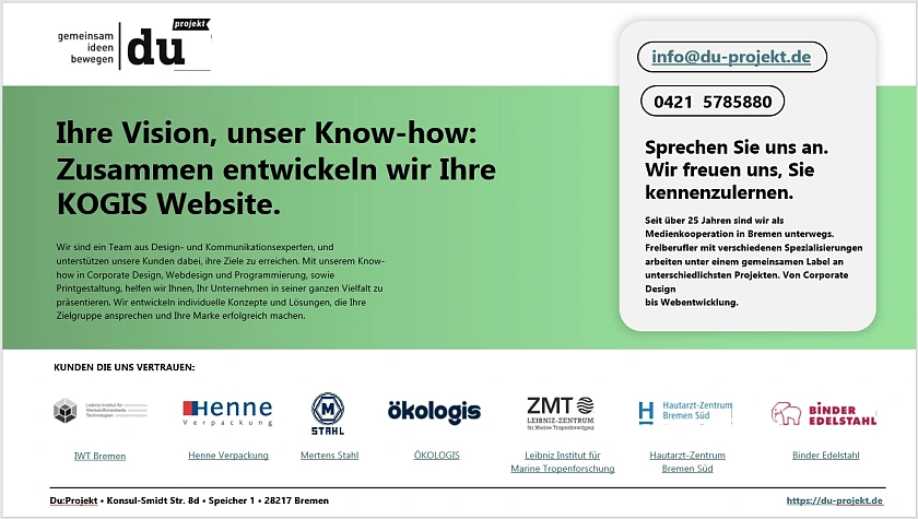 Kurzprofil du Projekt